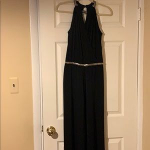 Guess black jumpsuit with touches of gold